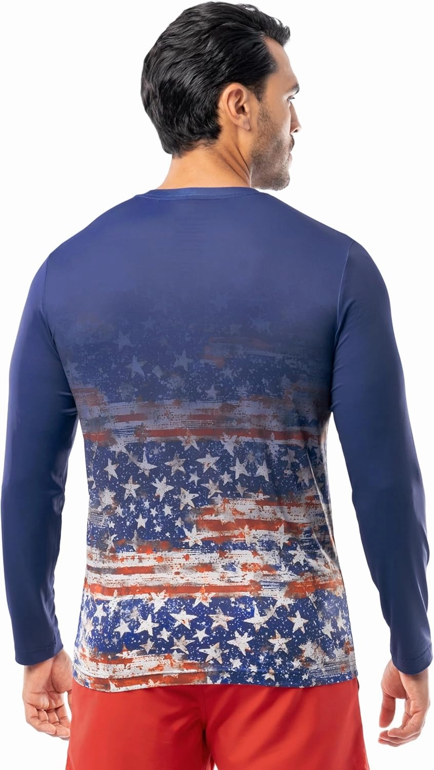 Realtree Men's Long Sleeve Performance Patriotic Fishing Shirt