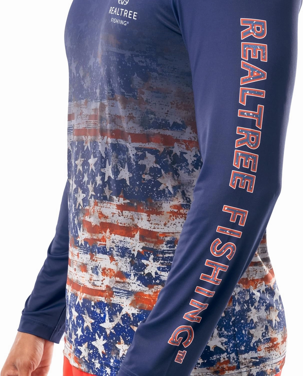 Realtree Men's Long Sleeve Performance Patriotic Fishing Shirt
