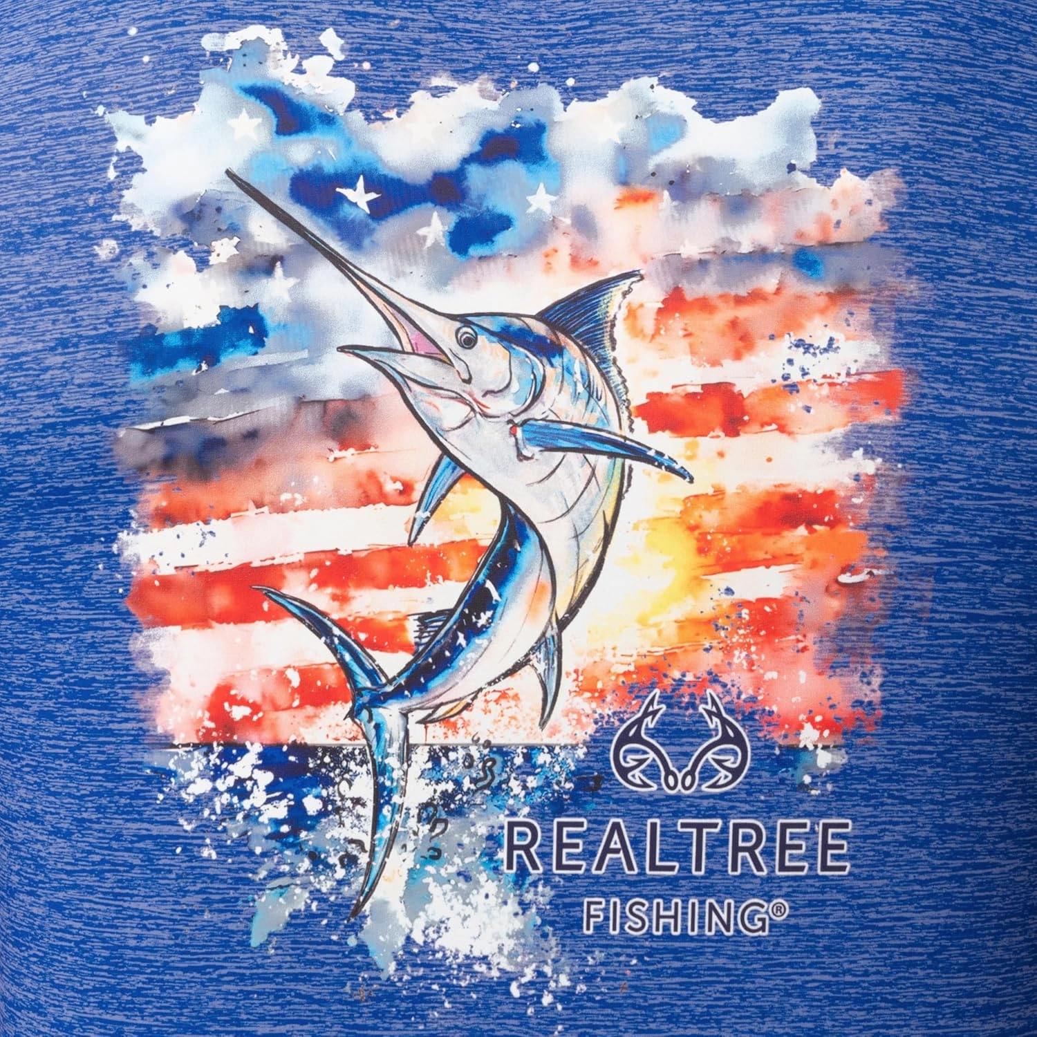 Realtree Men's Short Sleeve Performance Patriotic Fishing Shirt