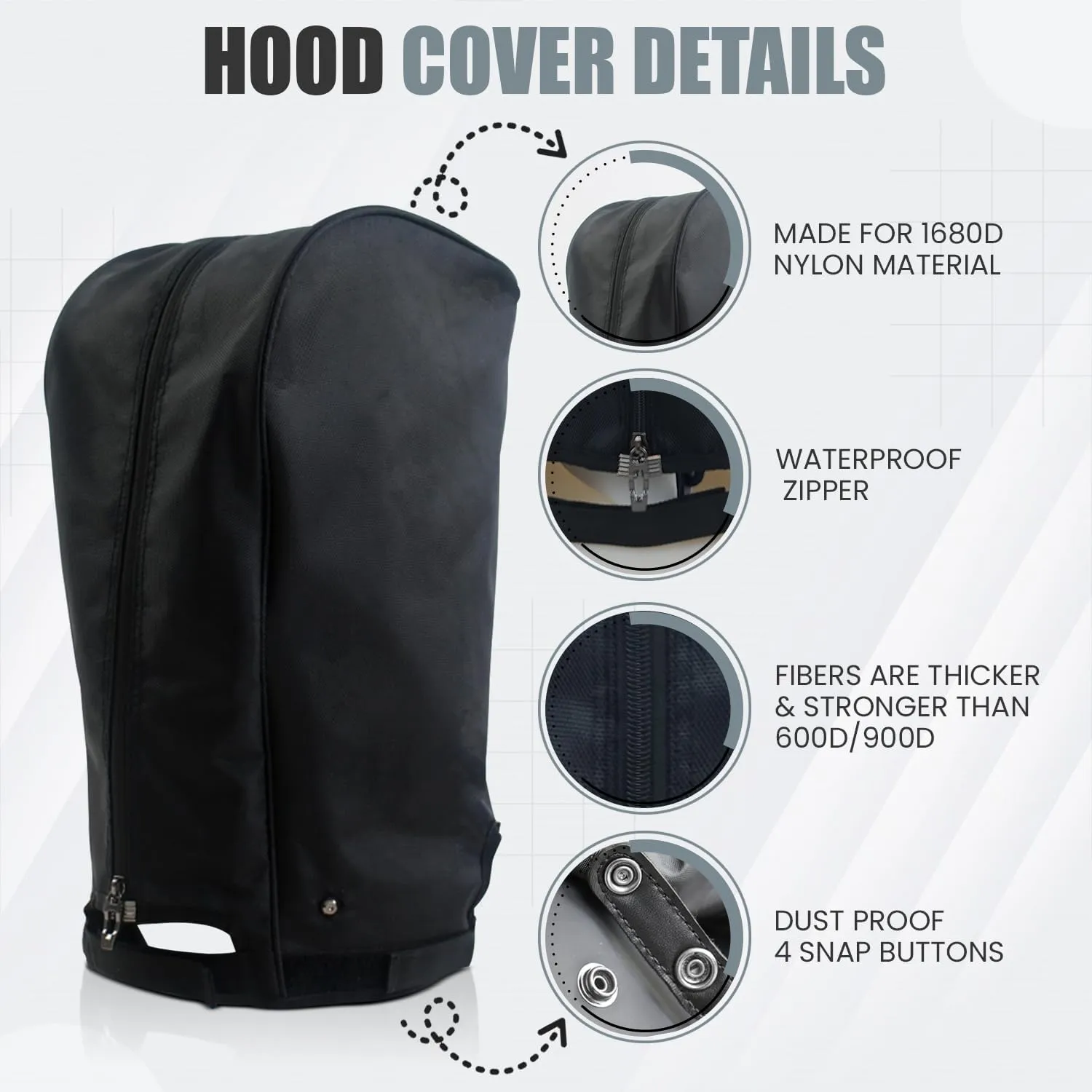 Regency Golf Bag Rain Hood with Snap Button - Eco-Friendly, Universal Fit, Durable & Quick Access Club Protector