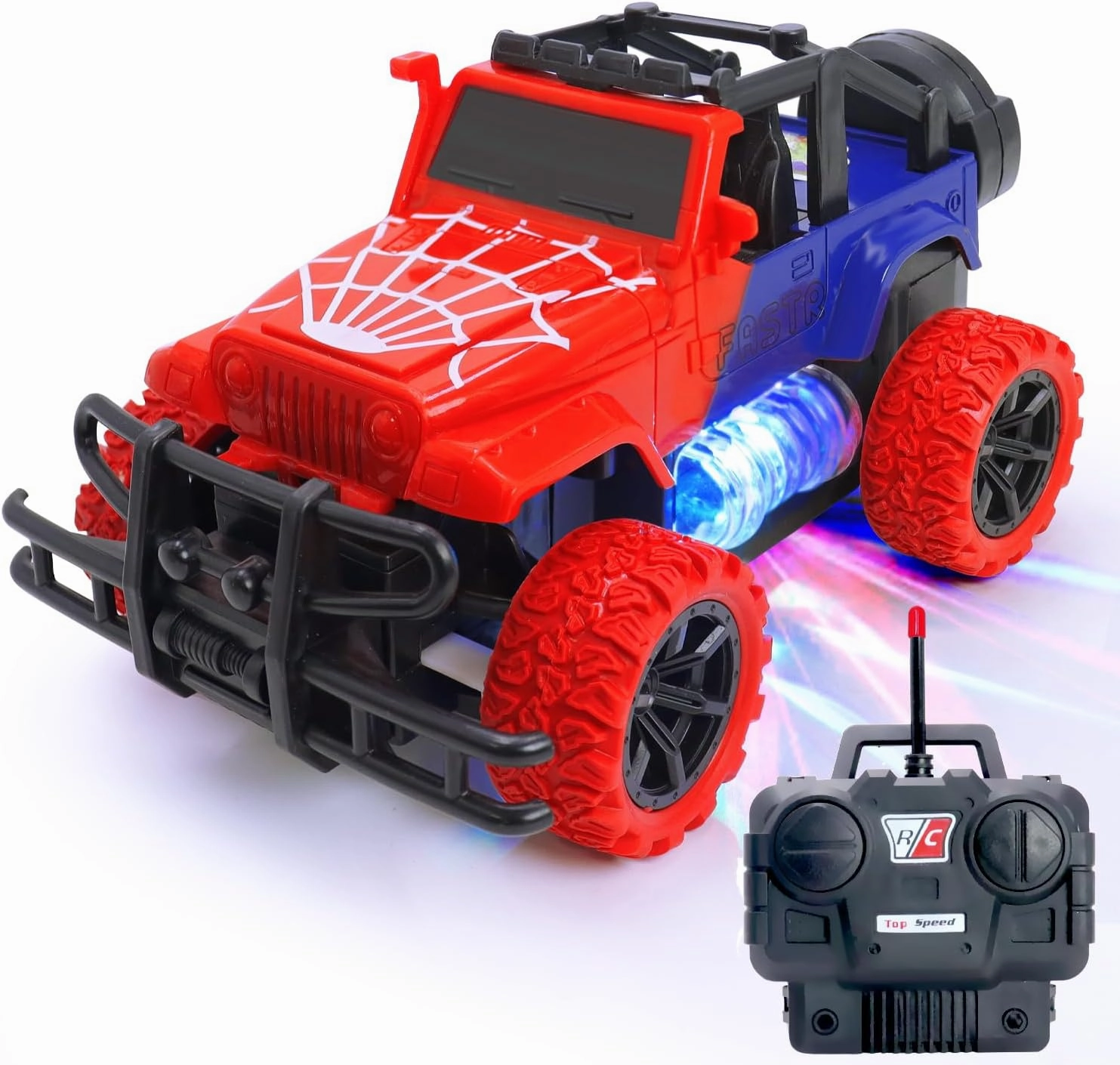 Remote Control Car Toys for Boys, 1:20 Scale RC Monster Truck Off-Road Racing with LED Headlights for 2 3 4 5 6 7 8 Years Toddler Kids Girls Birthday Gifts