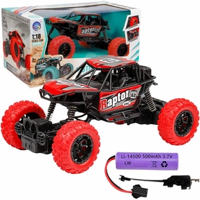 Remote Control Raptor Monster Truck 1:18 Scale Motion Climbing Cross Country RC Toy Car