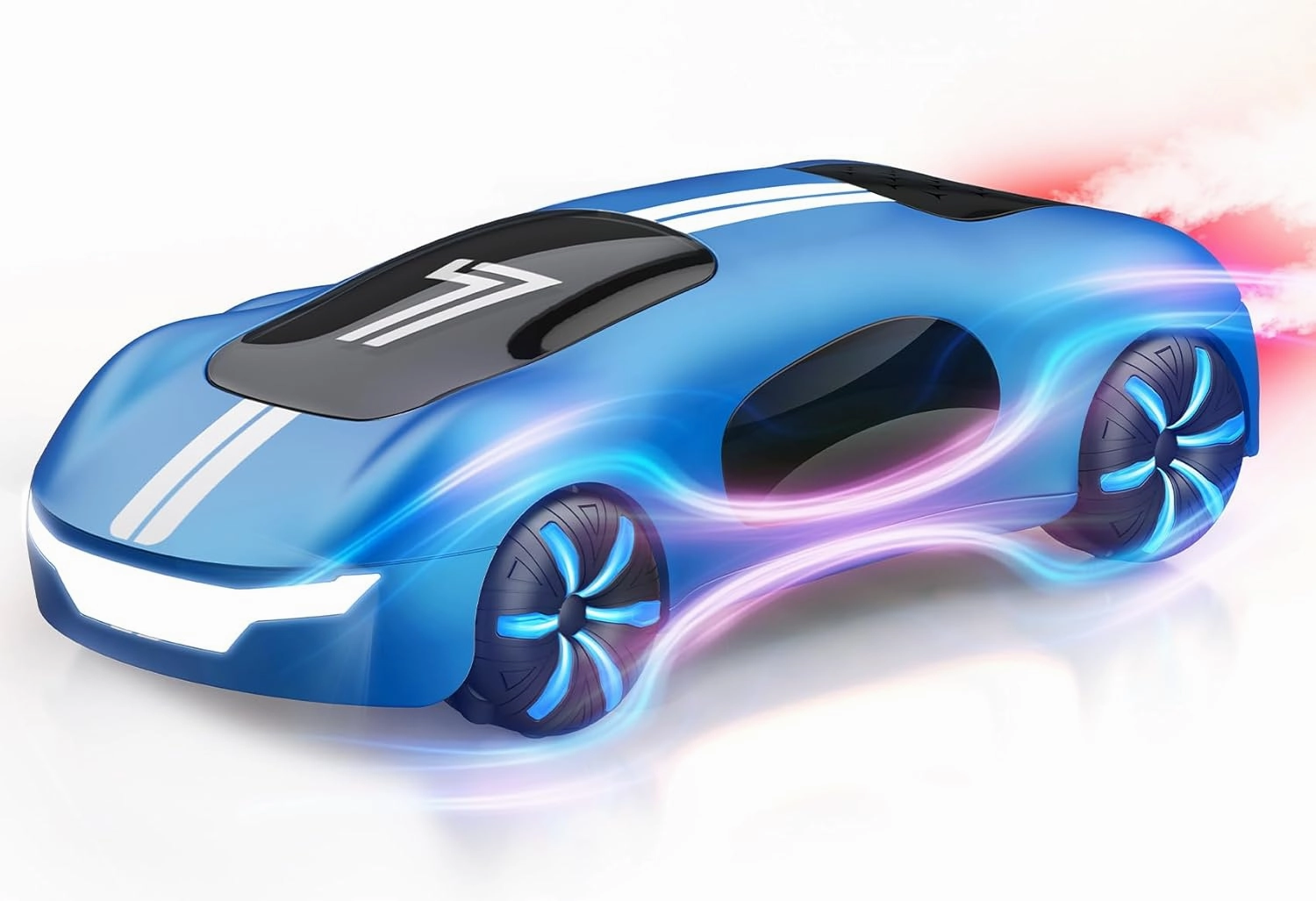 Remote Control Toy Car with Illuminated Wheels, Blue