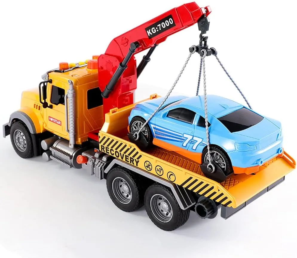 Rescue Tow Truck Toy Large,1/18 Boy Toy for Age 4   Year Old,15"