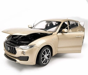 Resin Car Vehicle Model Fit for Maserati Levante 1 24 Alloy Die-cast Car Model Decoration Display Boys Toy Gift Collection Festive Deluxe Gift(Gold)