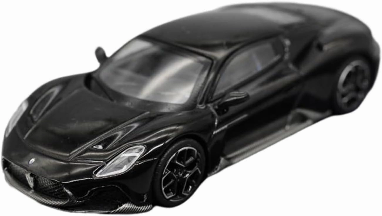 Resin Car Vehicle Model Fit for MC20 1 64 Alloy Coupe Car Model Home Static Simulation Vehicle Artwork Decoration Festive Deluxe Gift(Black)