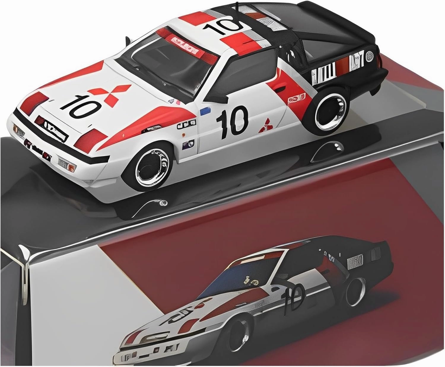Resin Car Vehicle Model Fit for Mitsubishi Starion 1985 1 64 Alloy Racing Car Model Fan Limited Edition Vehicle Miniature Replicas Festive Deluxe Gift