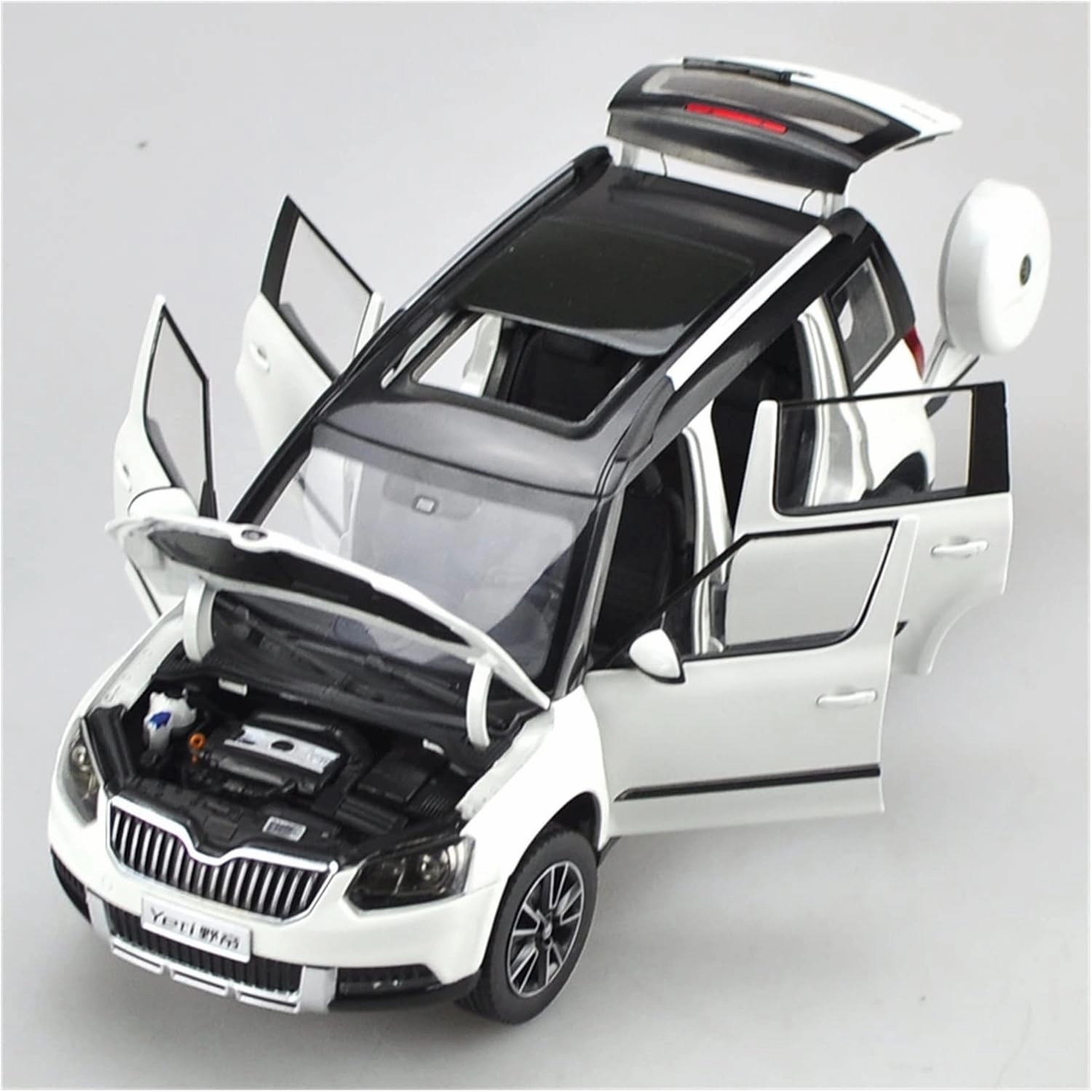 Resin Car Vehicle Model Fit for Volkswagen Skoda Yeti YETI 1 18 Brown Alloy Car Model Four-Wheel Suspension Metal SUV Vehicle Festive Deluxe Gift (Size : A)