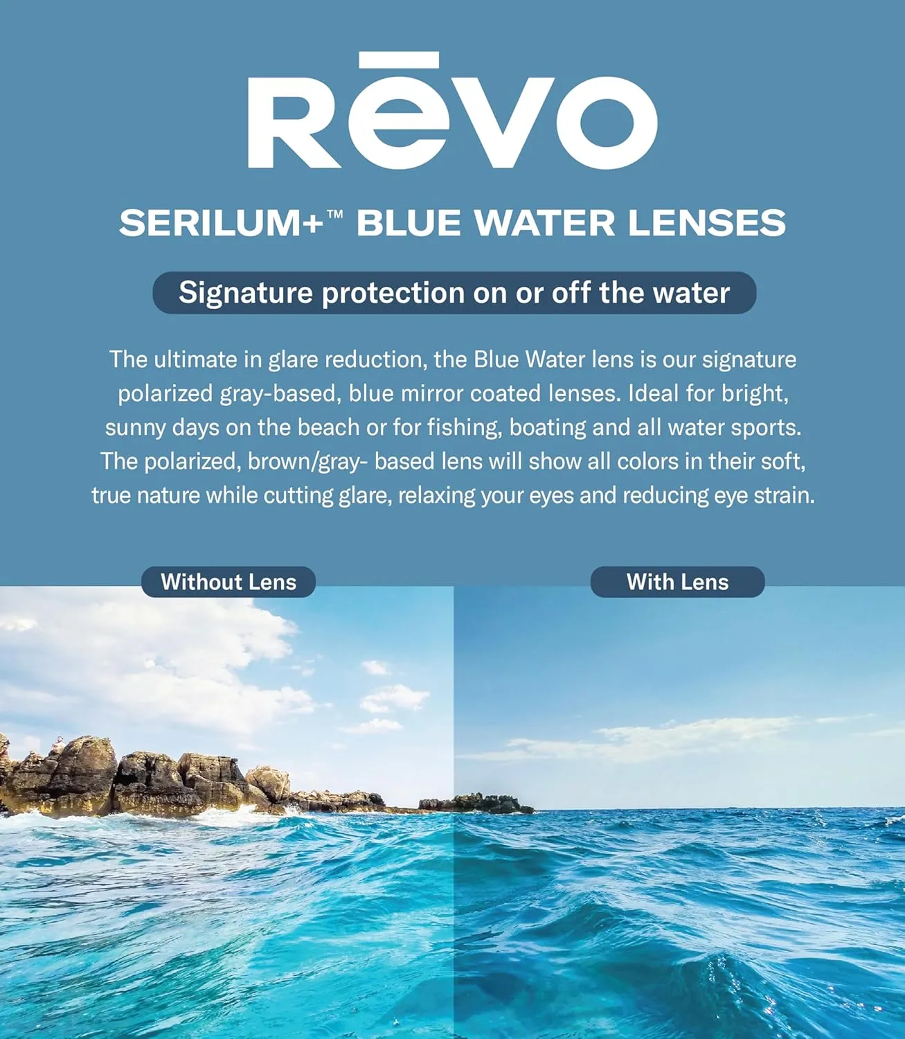 Revo Sunglasses Finley: Polarized Lens with Eco-Friendly Rectangle Frame