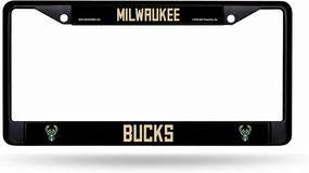 Rico Industries NBA Basketball Standard Black Chrome Frame with Decal Inserts 12" x 6" Car/Truck Auto Accessory