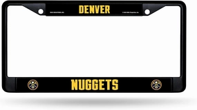 Rico Industries NBA Basketball Standard Black Chrome Frame with Decal Inserts 12" x 6" Car/Truck Auto Accessory