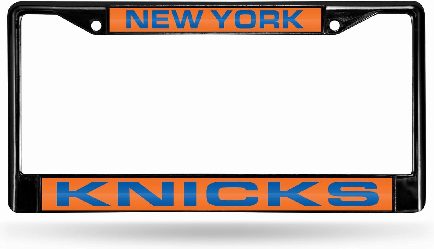 Rico Industries NBA Black Laser Cut Chrome Frame 12" x 6" Black Laser Cut Chrome Frame - Car/Truck/SUV Automobile Accessory