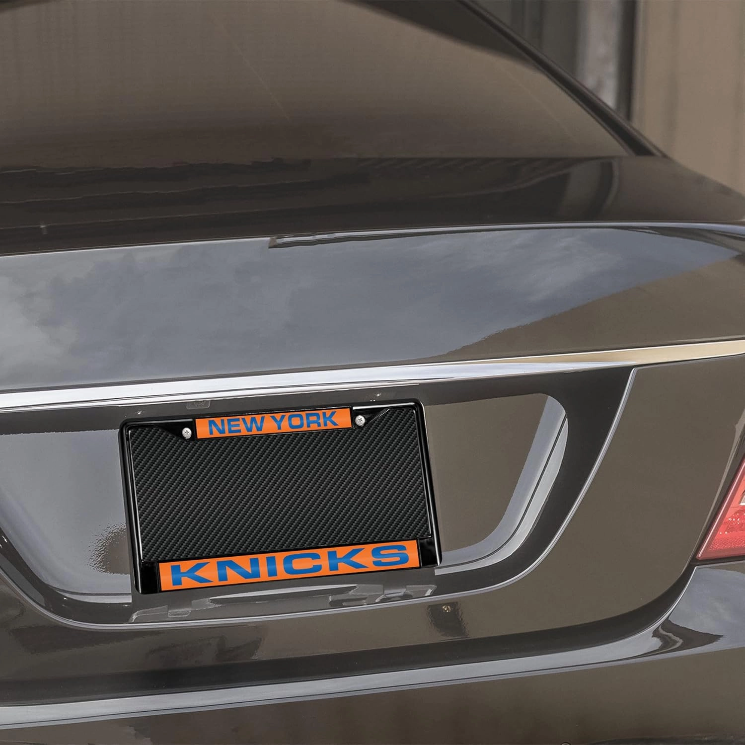 Rico Industries NBA Black Laser Cut Chrome Frame 12" x 6" Black Laser Cut Chrome Frame - Car/Truck/SUV Automobile Accessory