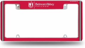 Rico Industries NCAA Belmont Abbey Crusaders 12" x 6" Chrome All Over Automotive License Plate Frame for Car/Truck/SUV