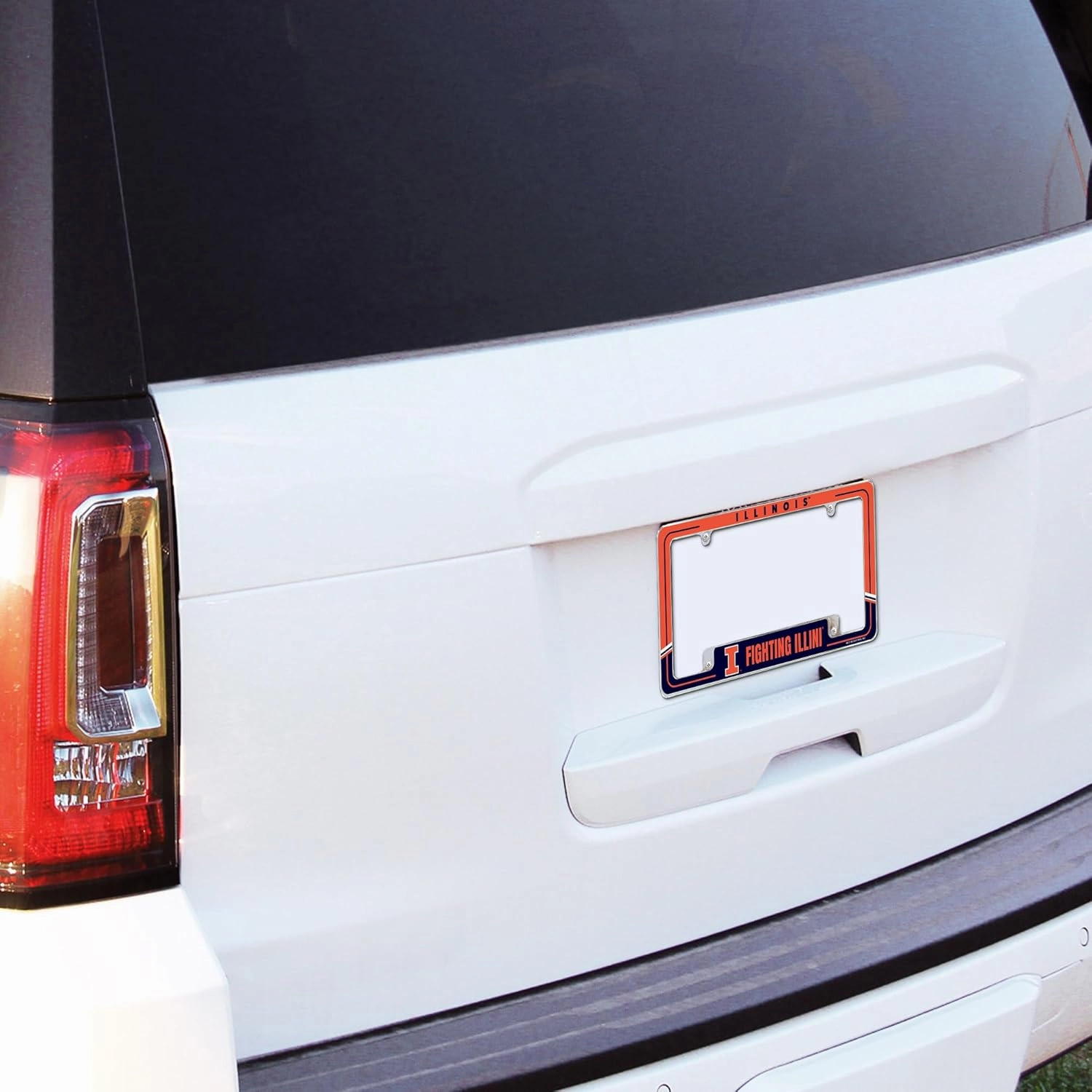 Rico Industries NCAA Two-Tone 12" x 6" Chrome All Over Automotive License Plate Frame for Car/Truck/SUV