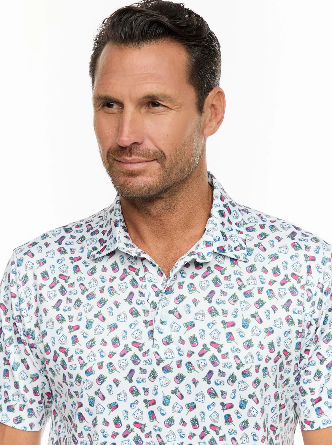 Robert Graham Men's Shuffle N Shake Short Sleeve Knit Polo Shirt