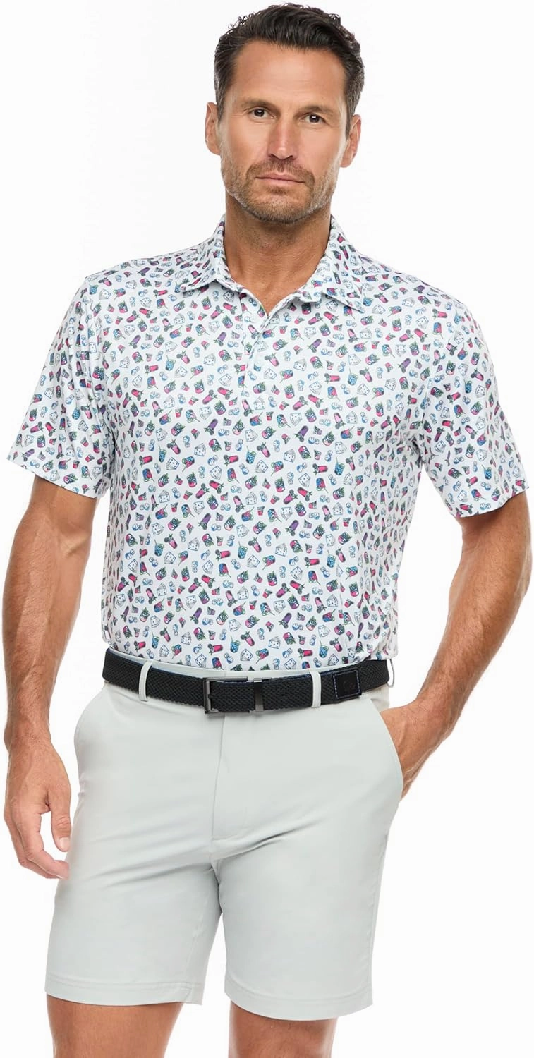 Robert Graham Men's Shuffle N Shake Short Sleeve Knit Polo Shirt
