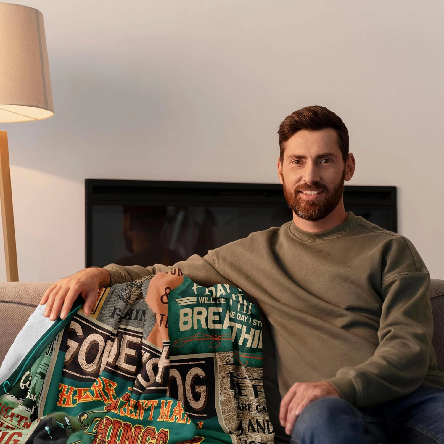 Ryubein Fishing Gifts for Men, Fishings Gifts, Fish Gifts for Men Unique, Gifts for Fisherman, Fish Gifts for Boy/Dad/Women, Gifts for Man Who Love Fishings, Fishing Blanket 50" X 60"