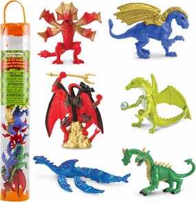 Safari Ltd. Lair Of The Dragons Collection 2 Designer Toob - 6 Miniature Dragon Figures for Fantasy Themed Play, Boys, Girls & Kids Ages 3 