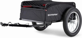 Schwinn Daytripper and Porter Cargo Bike Trailer, 100 lbs. Max Weight Capacity, Collapsible Frame, Tow Behind Rear Trailer, Air-Filled Tires, Not for Kids or Animals, Bicycle Accessories