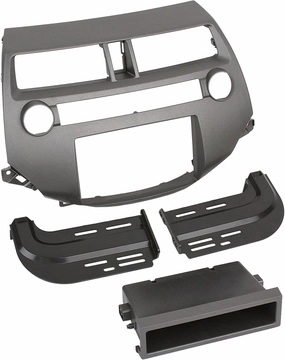 Scosche HA1707DGB Compatible with 2008-12 Honda Accord ISO Double DIN & DIN Pocket Dash Kit; Dk Gray