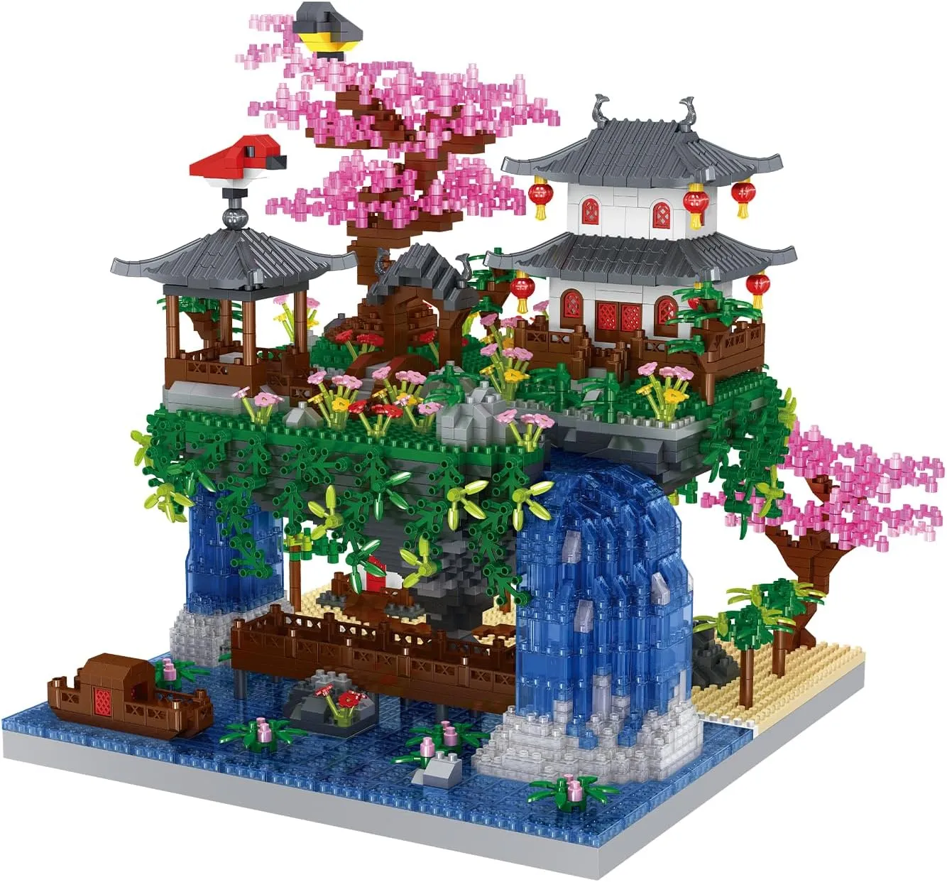 SEMKY Micro Mini Blocks Peach Pool Model Set,(3271Pieces) -Building and Architecture Toys Gifts for Kid and Adult