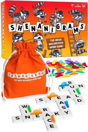 Shenanigrams! – The Mega-Mischievous Word Game! A Super Fun & Fast Family Party Game for Kids, Teens & Adults - Great for Travel, Couples & Family Board Games Night
