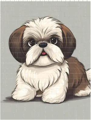 Shih Tzu Dog Building Block Puzzle Personalized Building Bricks for Adults Square Shaped Block Puzzle Building Brick Block Puzzles Valentine's Day Gifts for Home Decor Brick Puzzle