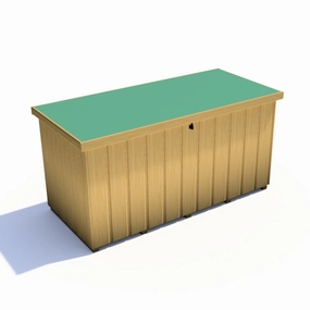 Shire Sherringham 4' 3" x 1' 11" Flat Garden Store - Premium Dip Treated Shiplap