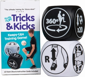 Shuffle Up Tricks & Kicks Soccer Dice Game - Soccer Challenging Skills Training Dice, Outdoor & Indoor Soccer Games for Kids, Kick Ups Training Dice, Soccer Gifts for Boys & Girls | (2 Dices)