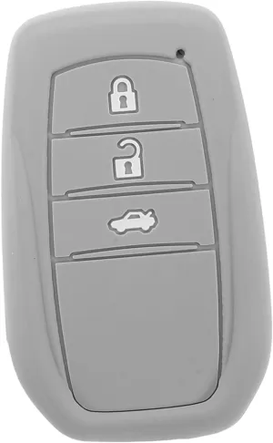 Silicone Car Key Cover Fob Protector Full Coverage Bag for Keys Soft Gel Case Holder Easy Access Stylish Shell Accessory Gray