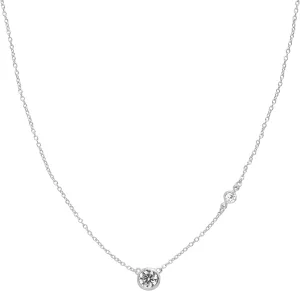 Silpada 'Marvel' Cubic Zirconia Necklace in Sterling Silver, 16"   2"