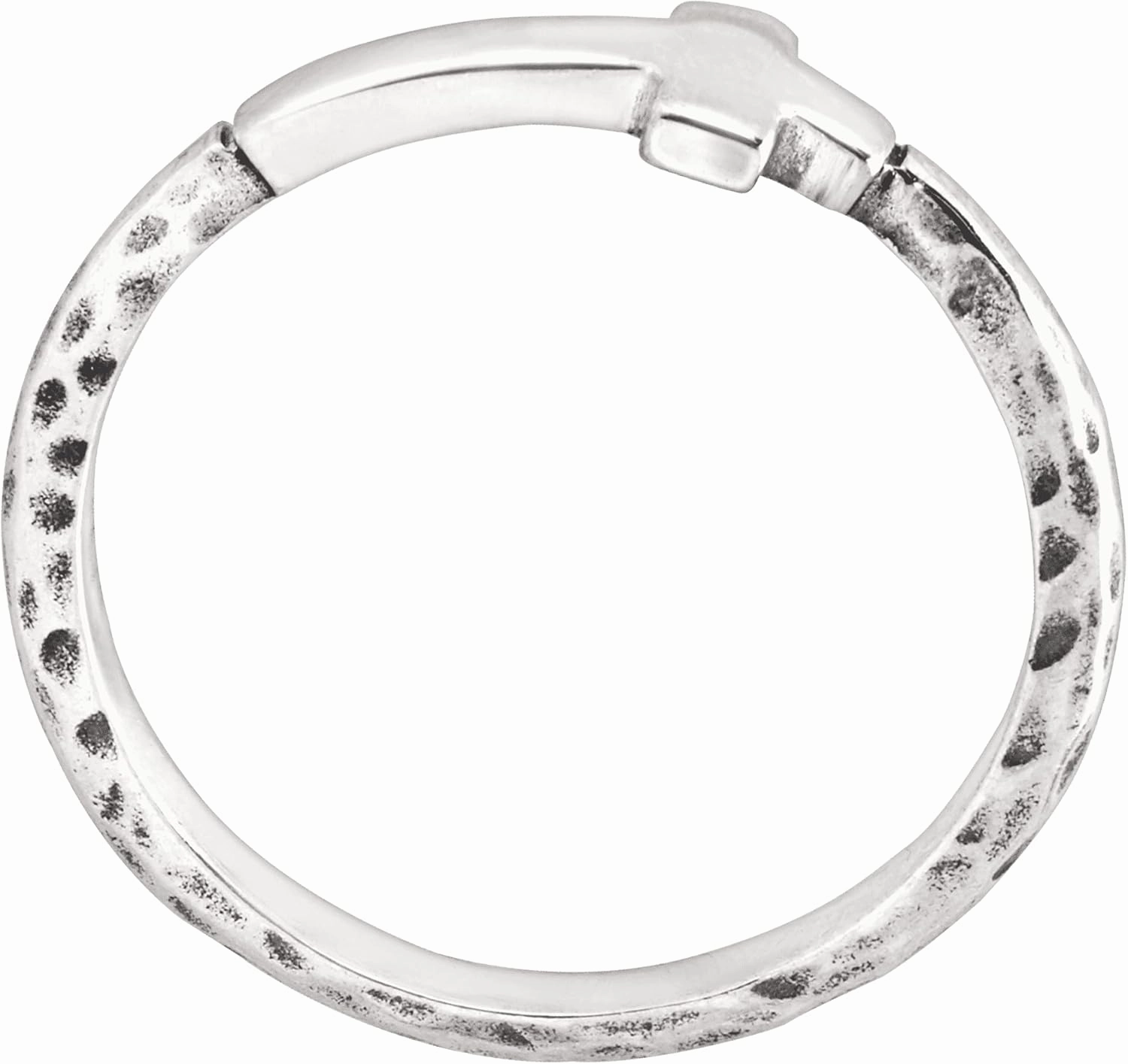Silpada 'Simplex Cross' Horizontal Cross Textured Ring in Sterling Silver