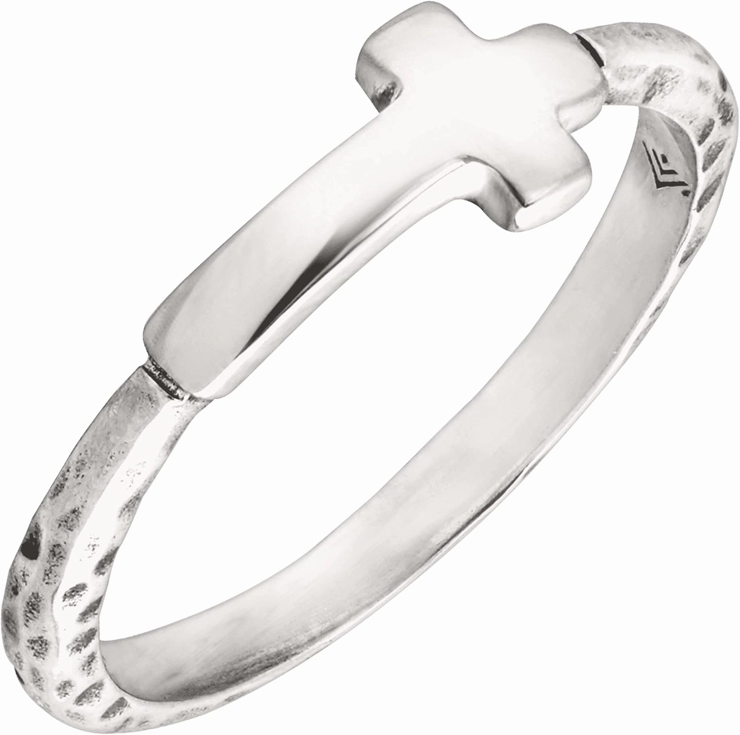 Silpada 'Simplex Cross' Horizontal Cross Textured Ring in Sterling Silver