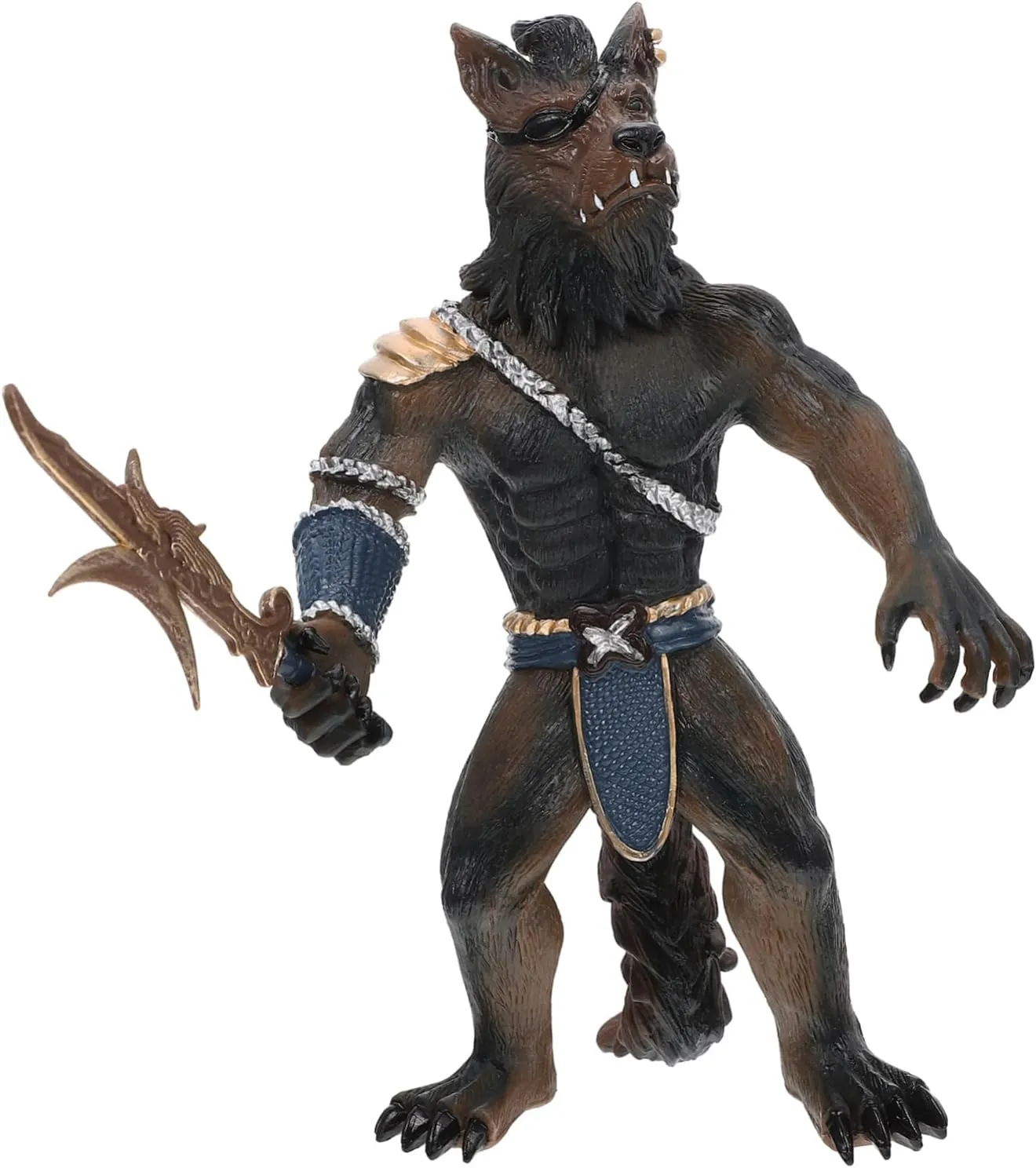 Simulated Werewolf Soldier Model Creative Ornament for Home Decoration Realistic Wildlife Figure Educational for Imagination and Play
