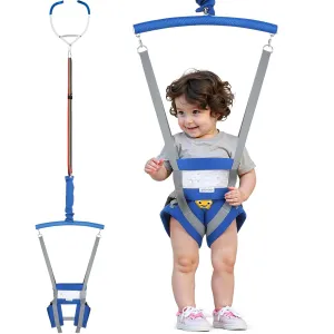Slevoo Baby Jumper, Baby Door Jumper Quick Set up and Easy-to-use, Fun Bouncer for Active Play Over 1 Year Old, Blue