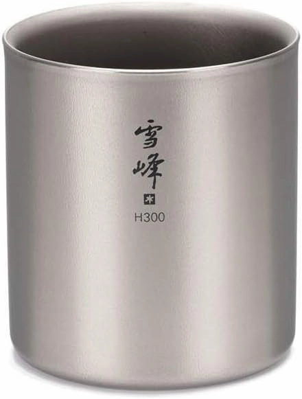 Snow Peak Titanium H300 Stacking Mug, TW-123, Premium Titanium, Made in Japan, Ultralight for Camping, Backpacking Everyday Use, Lifetime Product Guarantee