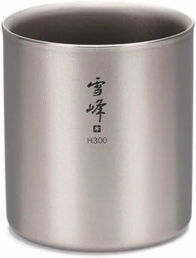 Snow Peak Titanium H300 Stacking Mug, TW-123, Premium Titanium, Made in Japan, Ultralight for Camping, Backpacking Everyday Use, Lifetime Product Guarantee