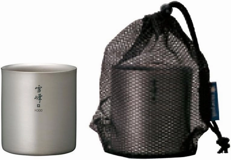Snow Peak Titanium H300 Stacking Mug, TW-123, Premium Titanium, Made in Japan, Ultralight for Camping, Backpacking Everyday Use, Lifetime Product Guarantee