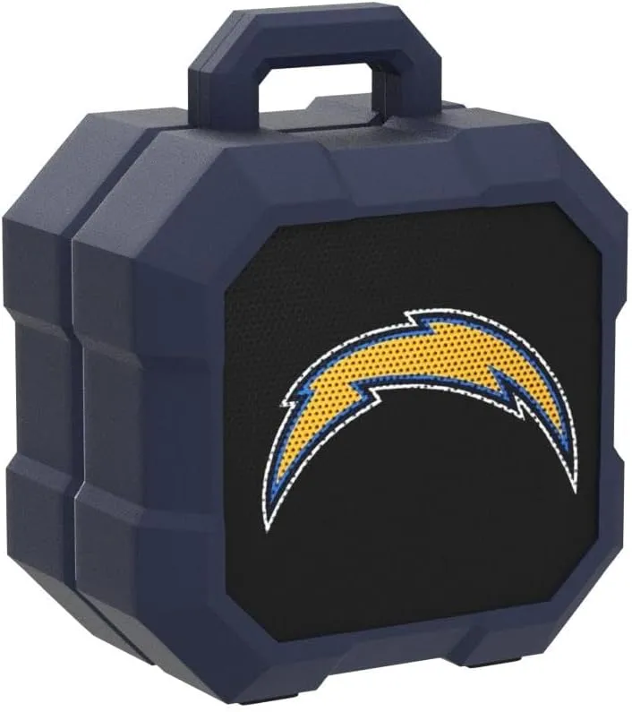 SOAR NFL Shockbox LED Wireless Bluetooth Speaker - Water Resistant IPX4, 5.0 Bluetooth with Over 5 Hours of Play Time - Small Portable Speaker - Officially Licensed NFL, Perfect Home & Outdoor Speaker