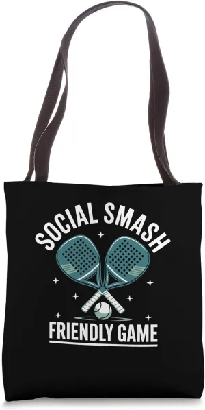 Social Smash Friendly Game Padel Sports Athlete Game Players Tote Bag