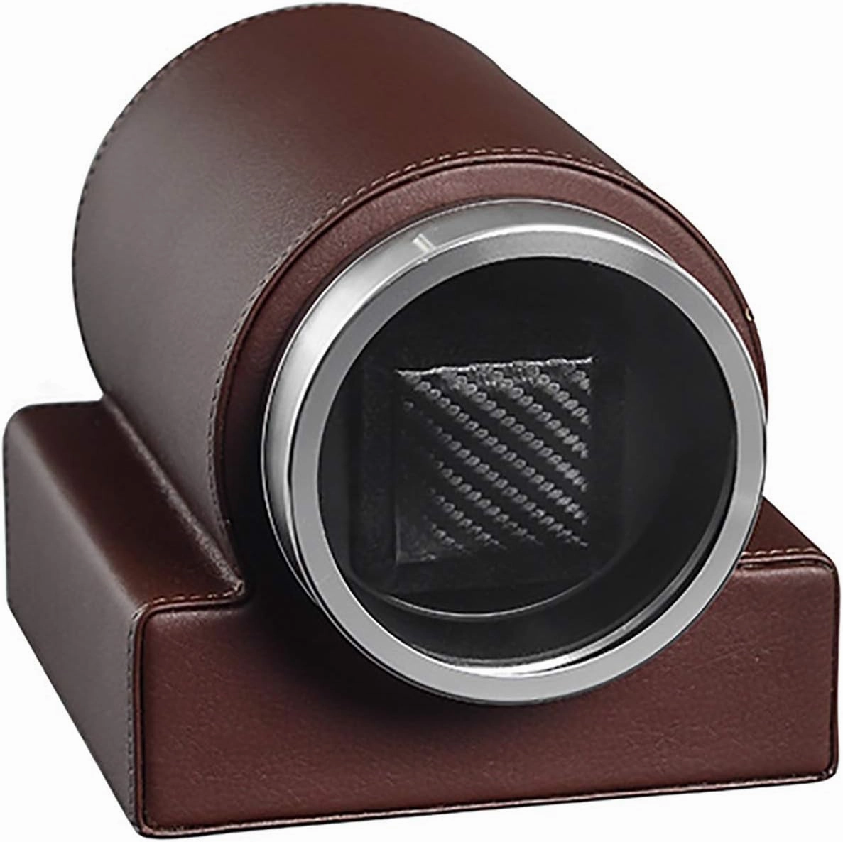 Spinner Winding Box Watch Winders - Leather Single Watch Winding Box Automatic Mechanical Watch Winder Dustproof Watch Storage Case Dual-Power Watch Shaker Turntable Quiet and Well Operated