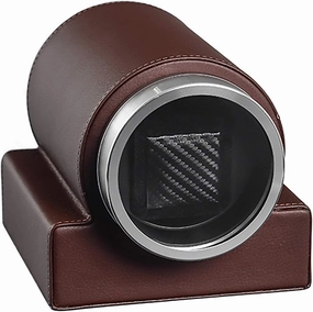 Spinner Winding Box Watch Winders - Leather Single Watch Winding Box Automatic Mechanical Watch Winder Dustproof Watch Storage Case Dual-Power Watch Shaker Turntable Quiet and Well Operated