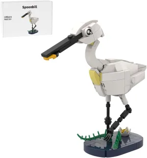 Spoonbill Bird Building Block Model for Adults, Mini Birds Bricks, MOC-206276, Micro Block Building Set, Gift for 16 (176PCS)