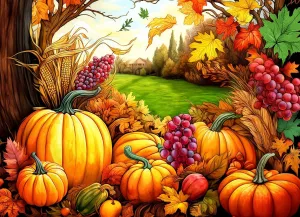 Springbok's Fall Harvest Celebrates The Color and Bounty of The Fall in This 500 Piece Puzzle for Adults and Families