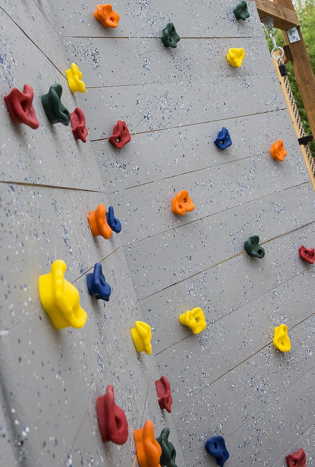 Squirrel Products Rock Climbing Holds for Kids, Deluxe Extra Large Climbing Rocks with Mounting Hardware - DIY Rock Wall Indoor & Outdoor Playground Accessories Wall Climbing Kit - Ages 3 