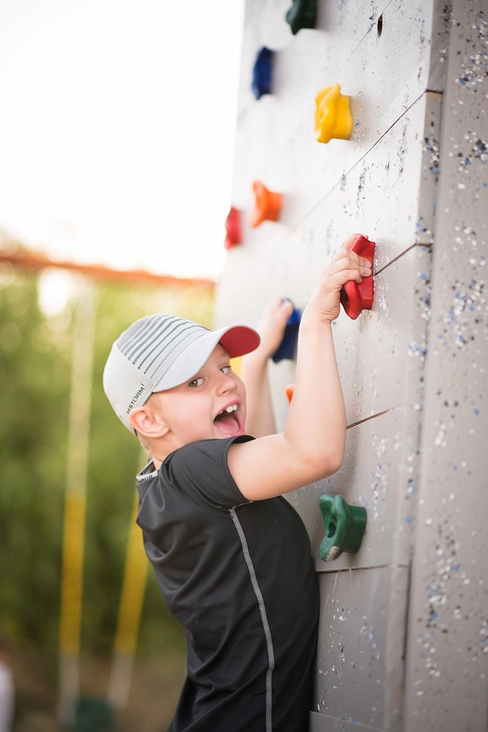 Squirrel Products Rock Climbing Holds for Kids, Deluxe Extra Large Climbing Rocks with Mounting Hardware - DIY Rock Wall Indoor & Outdoor Playground Accessories Wall Climbing Kit - Ages 3 