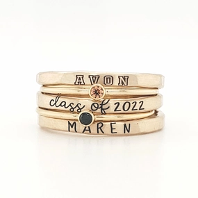 Stackable Class Ring Set