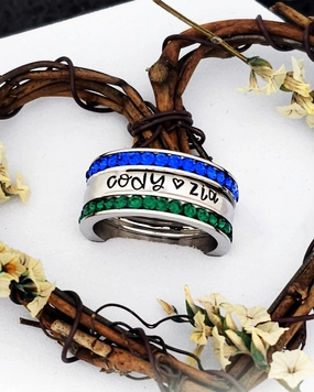 Stacking Name Rings, Custom Hand Stamped Rings, Personalized Gift, Eternity rings, Stainless Steel (Copy)