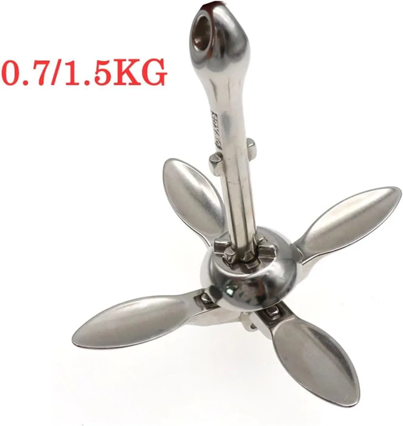 Stainless Steel Durable 1.5 KG/0.7KG Docking Hardware Boat Folding Grapnel Anchor for Boat Marine Yacht Deck Hardware Accessories